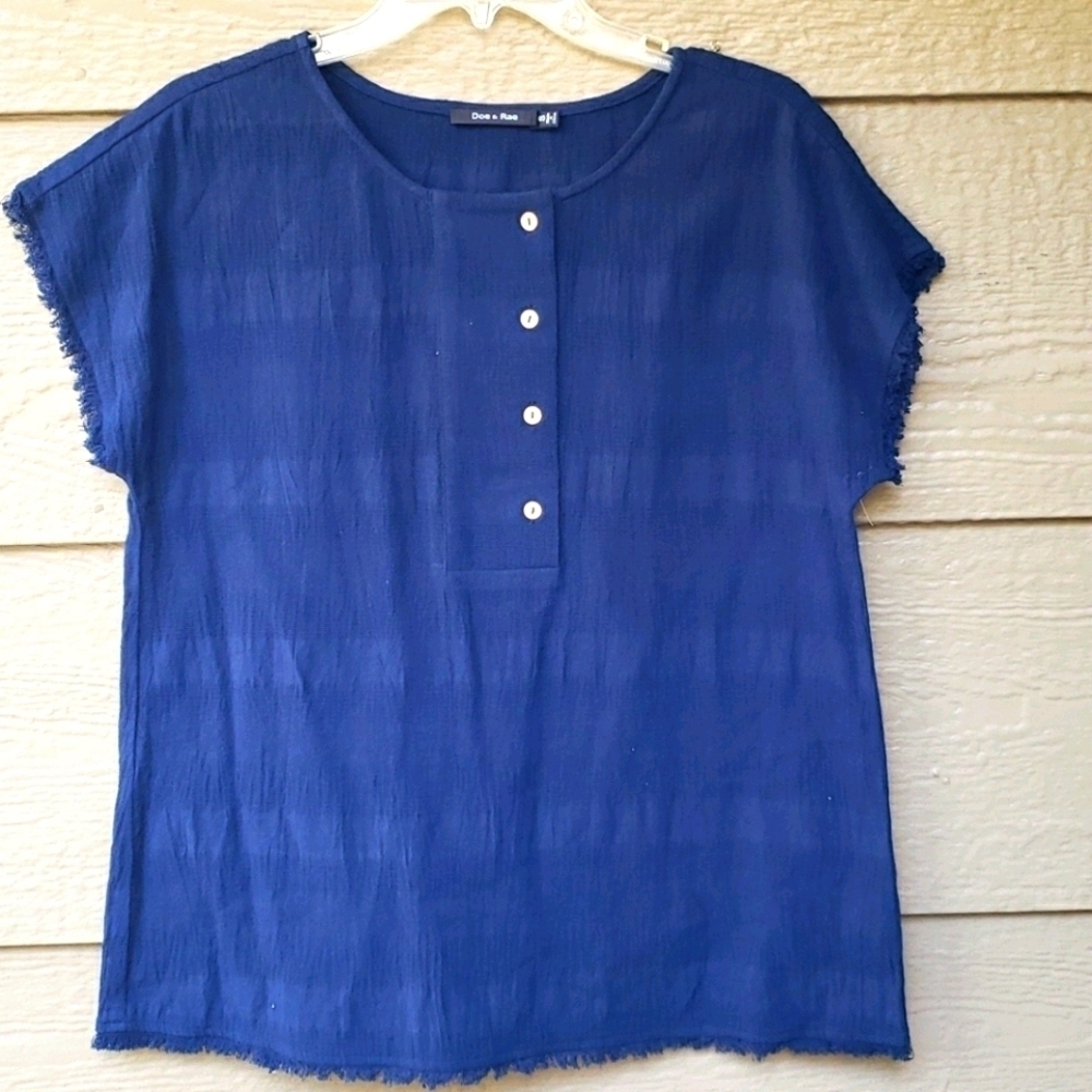 Doe & Rae gauze button down top S NWOT
